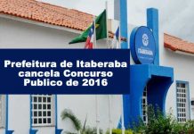 Após irregularidades, Prefeitura de Itaberaba cancela Concurso Publico de 2016