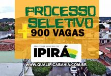 Seleção da Prefeitura de Ipirá encerra inscrições nesta sexta-feira (16)